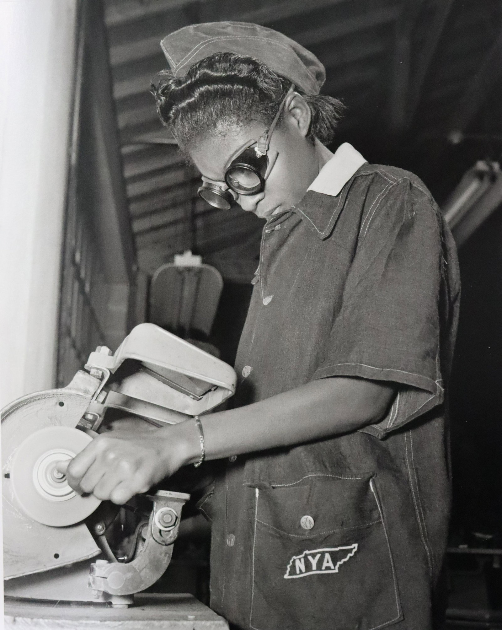 Gordon Parks - NYA Student Training, Photo-Litho: GORDON PARKS - (1912-2006) National Youth Administration Student Training for a Defense Job, Daytona Beach, Florida Photo-Litho Printed later 20th Century 9" x 7" (Image Size)