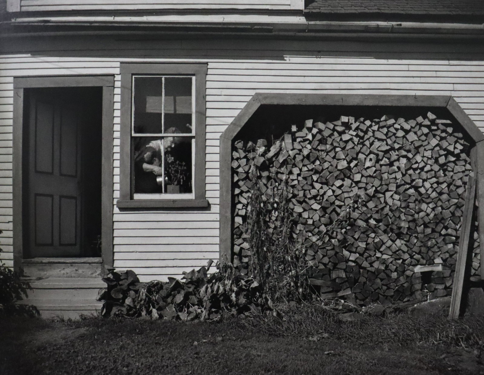 Gordon Parks - Woodshed, Photo-Litho: GORDON PARKS - (1912-2006) Woodshed, Rochester, Vermont Photo-Litho Printed later 20th Century 6" x 7 3/4" (Image Size)