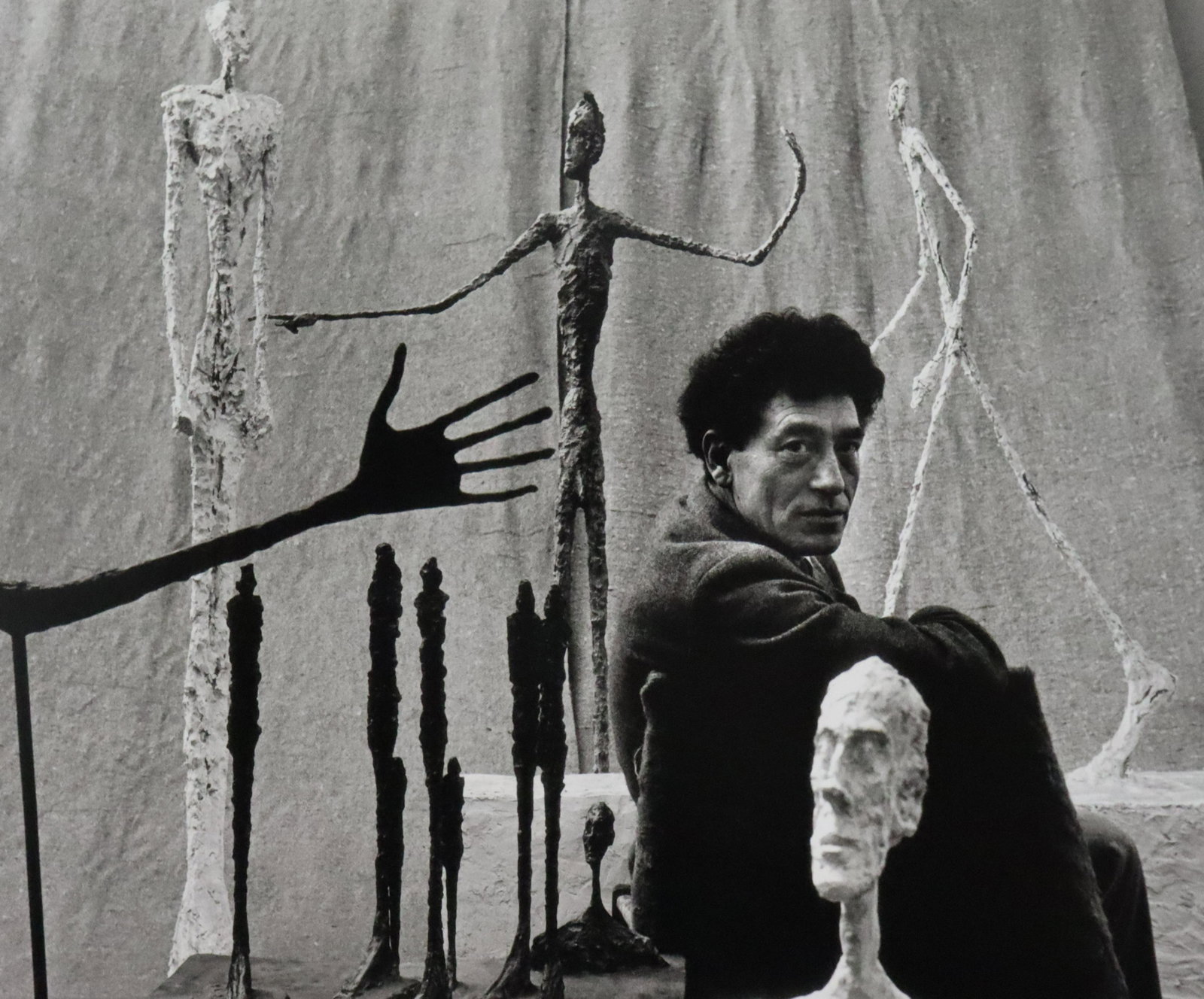 Gordon Parks - A. Giacometti, Paris, Photo-Litho: GORDON PARKS - (1912-2006) Alberto Giacometti and His Sculptures, Paris, France Photo-Litho Printed later 20th Century 9" x 5 3/4" (Image Size)