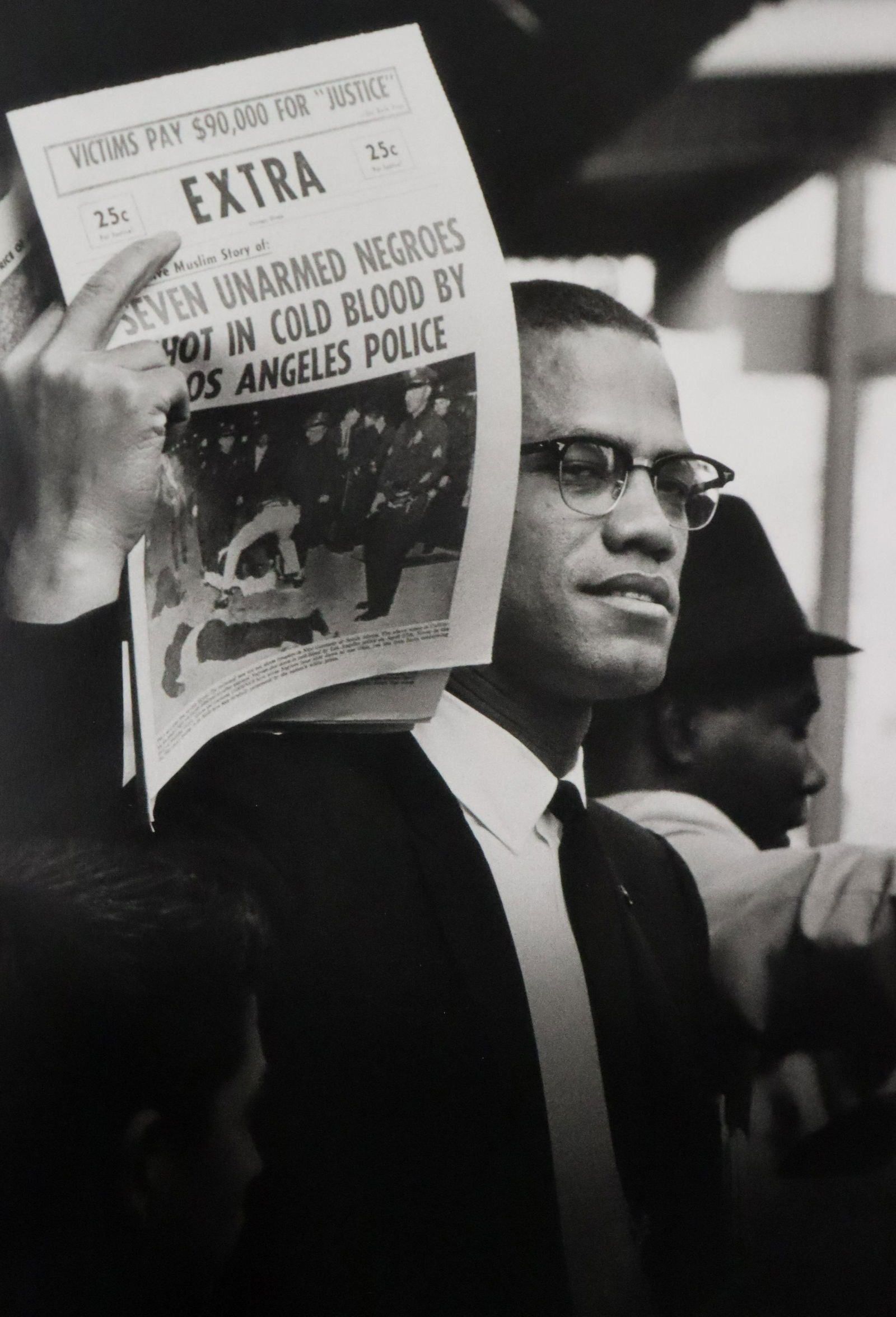 Gordon Parks - Malcolm X, Muslim Newspaper, Photo-Litho (1 of 1)