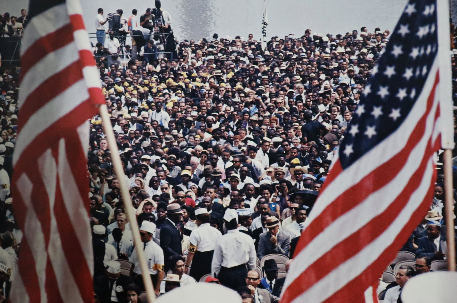 Gordon Parks - Washington March, Photo-Litho: GORDON PARKS - (1912-2006) Washington March Photo-Litho Printed later 20th Century 5 1/4" x 7 3/4" (Image Size)