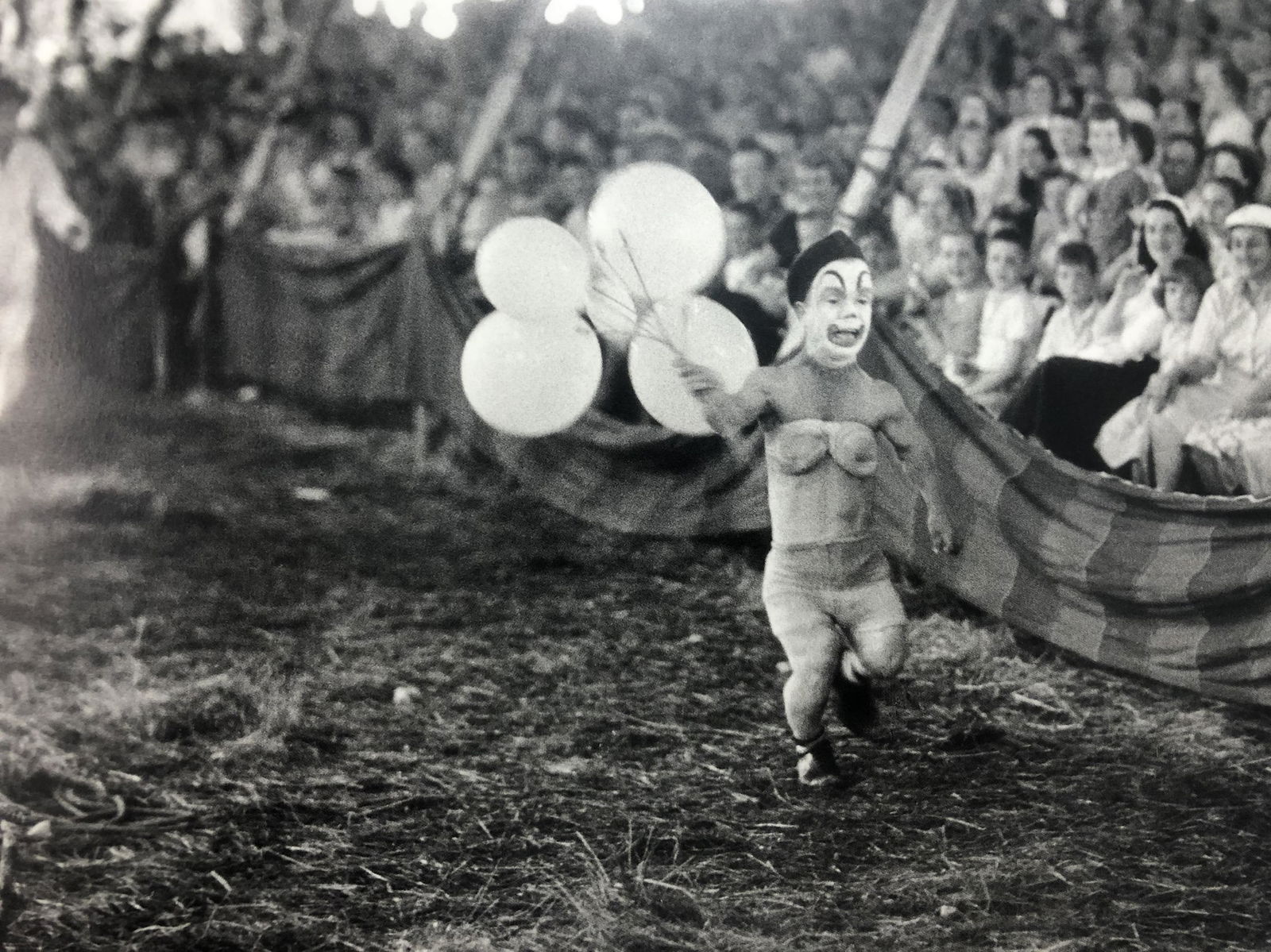 Bruce Davidsons - Cycle Beatty Circus, Photo-Litho: BRUCE DAVIDSON - (B. 1946) The Dwarf and the Clyde Beatty Circus Photo-Litho Printed circa later third quarter 20th century 6 3/8" x 9 5/8" (Image Size)