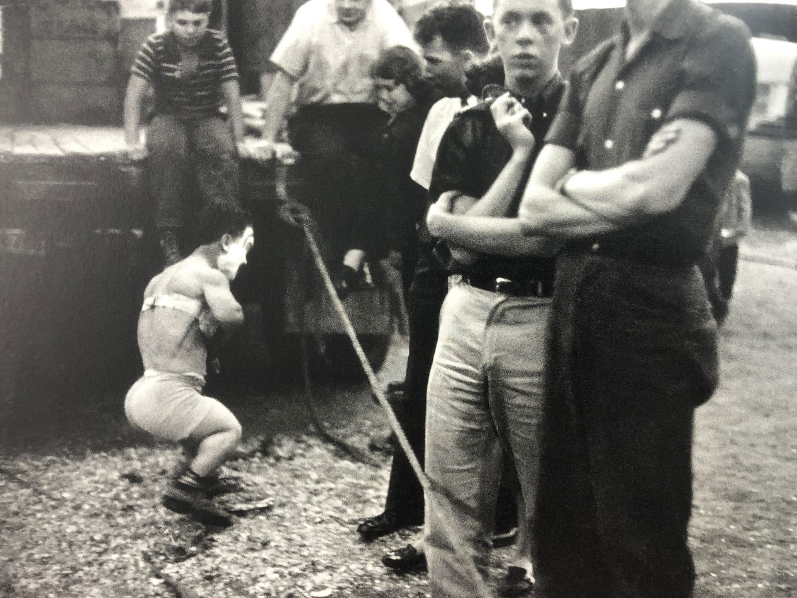 Bruce Davidsons - Cycle Beatty Circus, Photo-Litho: BRUCE DAVIDSON - (B. 1946) The Dwarf and the Clyde Beatty Circus Photo-Litho Printed circa later third quarter 20th century 6 3/8" x 9 5/8" (Image Size)