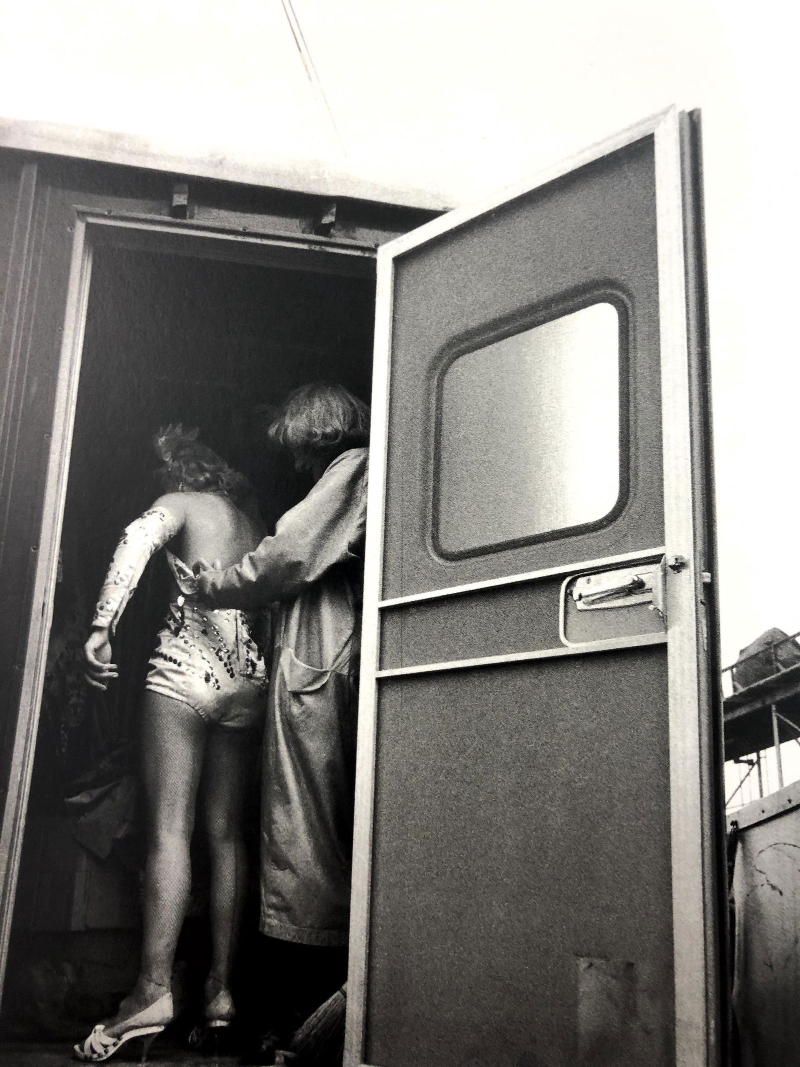 Bruce Davidsons - Cycle Beatty Circus, Photo-Litho: BRUCE DAVIDSON - (B. 1946) The Dwarf and the Clyde Beatty Circus Photo-Litho Printed circa later third quarter 20th century 9 1/8" x 6 1/8" (Image Size)