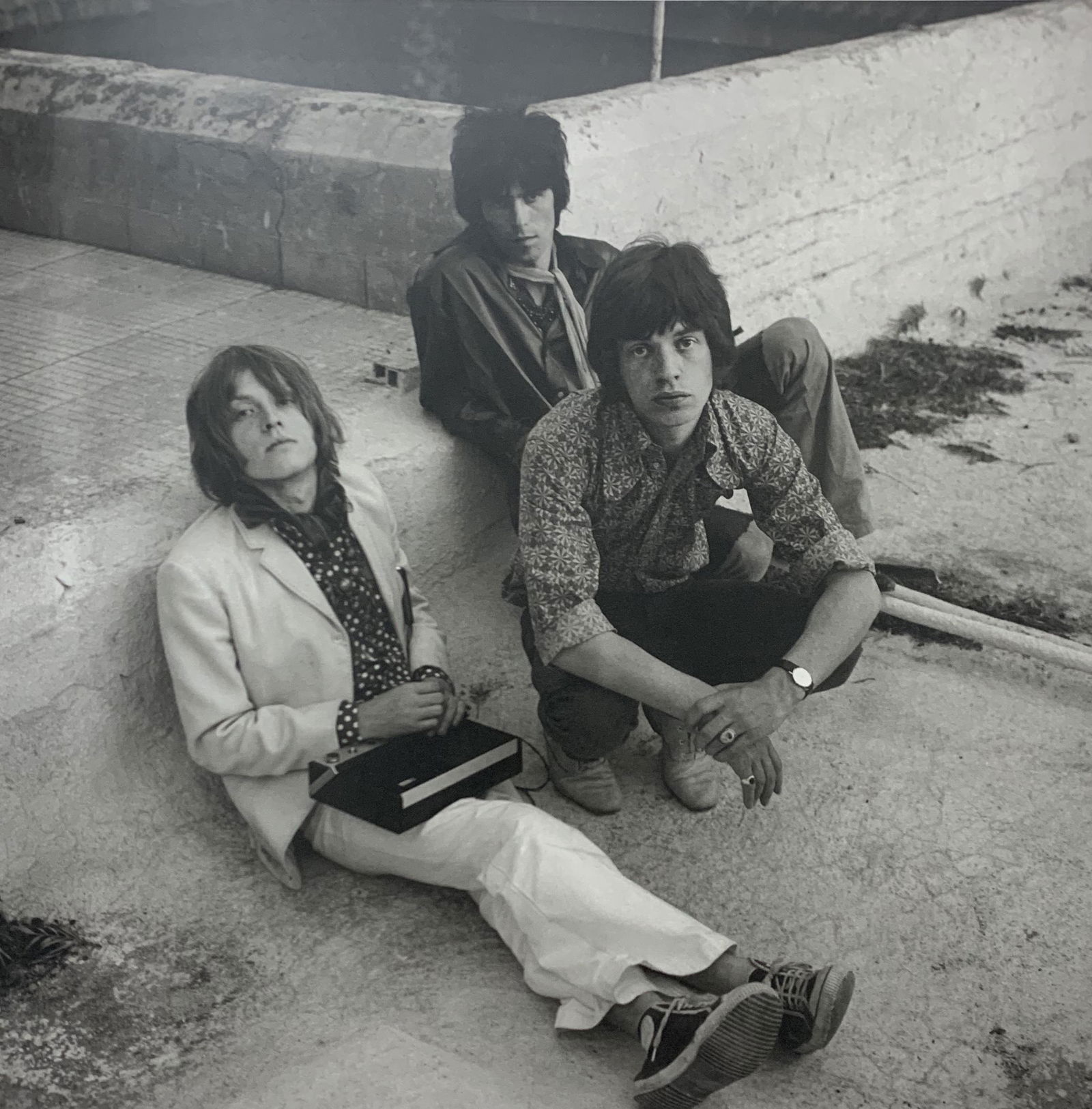 Cecil Beaton -Mick Jagger , Photo-Litho: CECIL BEATON - (B.1904-1980) Mick Jagger, Brian Jones and keith Richards, Marrakesh,Moroco Photo-Litho Printed circa late 20th Century 10 1/4" x 10 1/4" (Image Size)