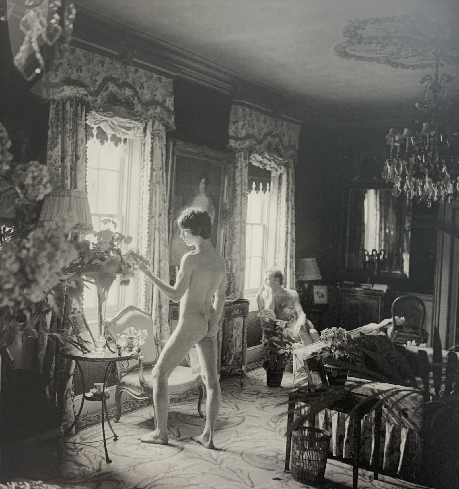 Cecil Beaton - Gervase Griffiths, Photo-Litho: CECIL BEATON - (B.1904-1980) Gervase Griffiths and Patrick Procktor, Reddish Photo-Litho Printed circa late 20th Century 10 5/8" x 10 1/8" (Image Size)