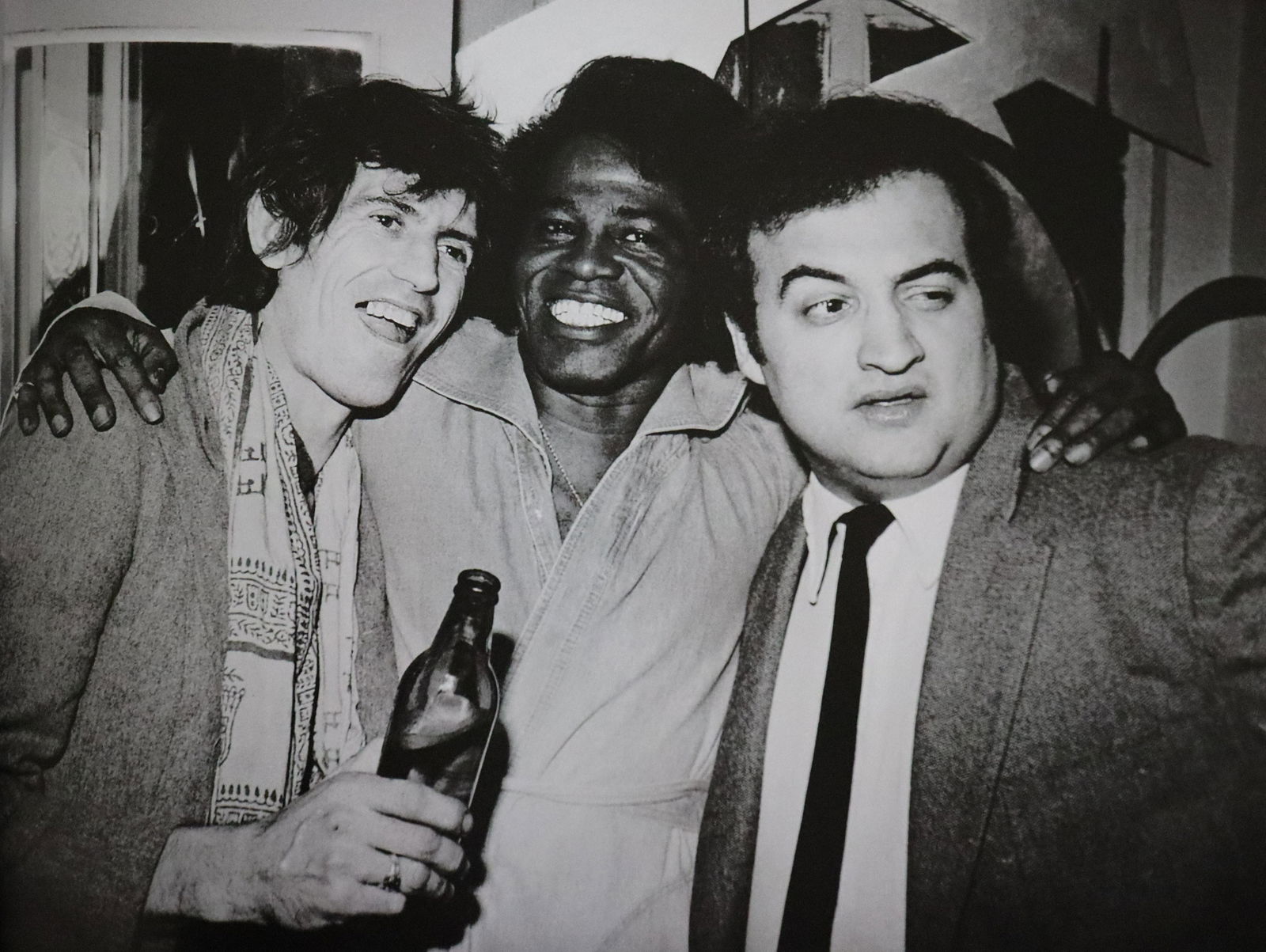 K. Richards J. Brown J. Belushi Studio 54, Photo-Litho: UNKNOWN PHOTOGRAPHER Kieth Richards, James Brown, and John Belushi, Studio 54 Photo-Litho Printed circa late 20th century 8 1/2" x 11 1/4" (Image Size)