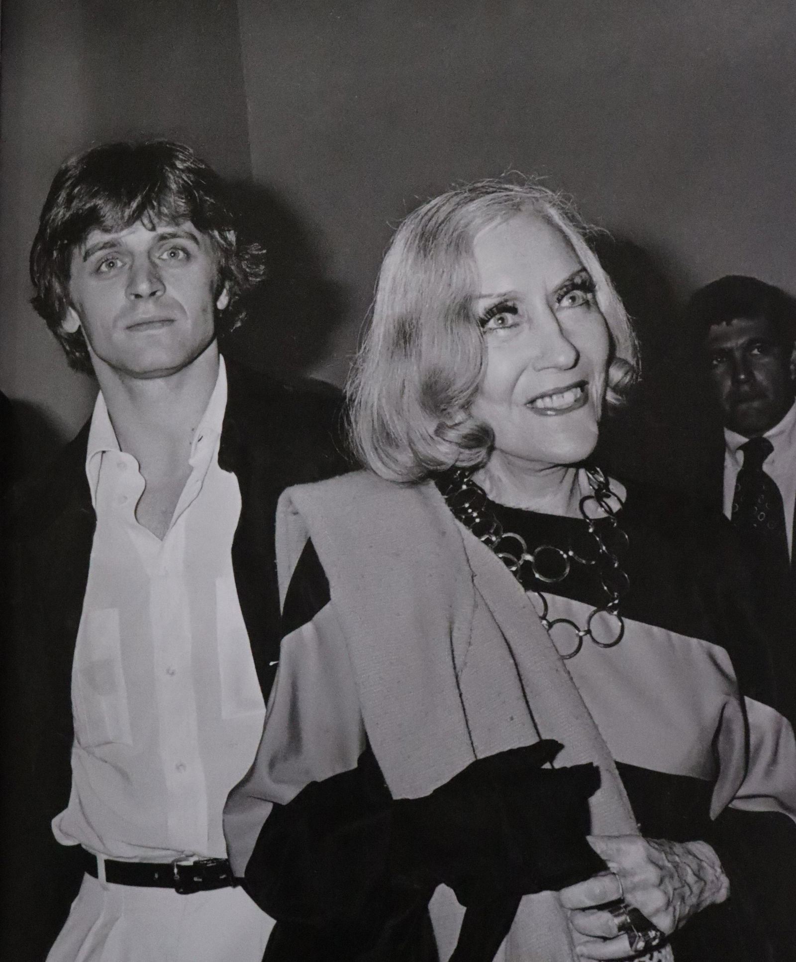 M. Baryshnikov and G. Swanson, Studio 54, Photo-Litho: UNKNOWN PHOTOGRAPHER Mikhail Baryshnikov and Gloria Swanson attending a benefit for the Martha Graham Center of Comptemporary dance, Studio 54 Photo-Litho Printed circa late 20th century 13 5/8" x 11