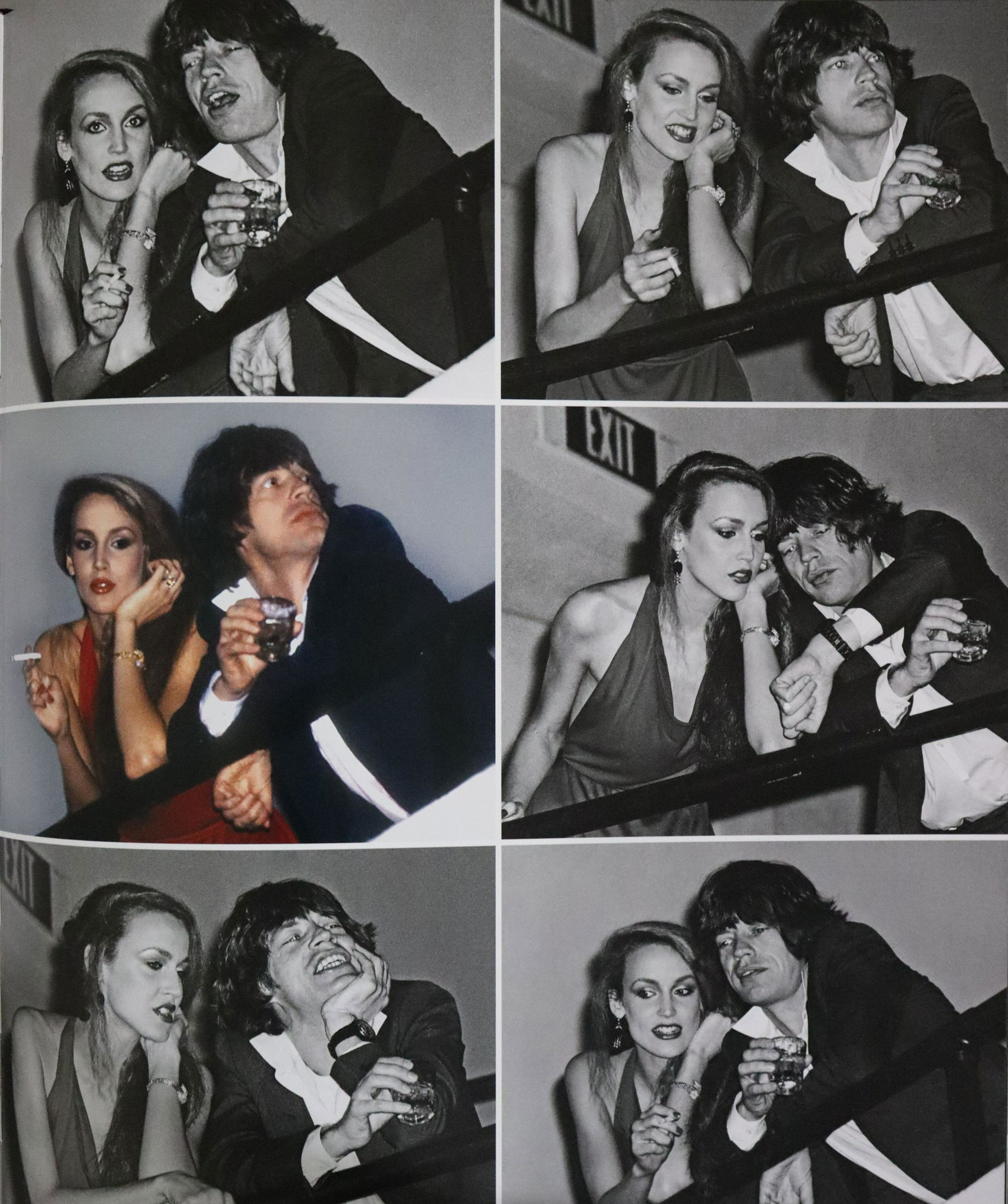 Mick Jagger with Jerry Hall, Studio 54, Photo-Litho: UNKNOWN PHOTOGRAPHER Mick Jagger in the balcony with Jerry Hall watching the dance floor, Studio 54 Photo-Litho Printed circa late 20th century 13 5/8" x 11 1/4" (Image Size)