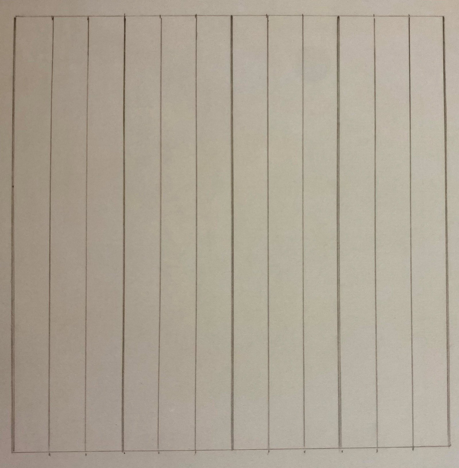 Agnes Martin - Untitled, Colored Offset-lithograph: AGNES MARTIN (B.1912-2004) Untitled Colored offset lithograph Printed circa late 20th Century 7" x 7" (Image Size)