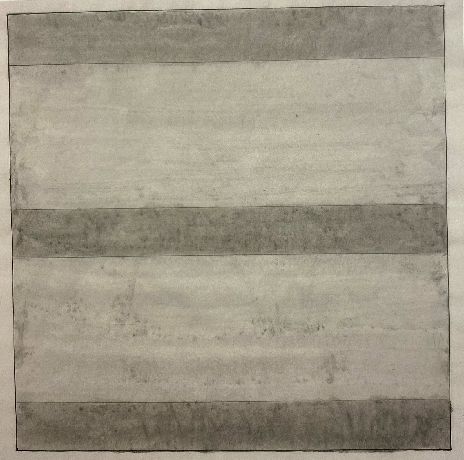 Agnes Martin - Untitled, Colored Offset-lithograph: AGNES MARTIN (B.1912-2004) Untitled Colored offset lithograph Printed circa late 20th Century 7" x 7" (Image Size)
