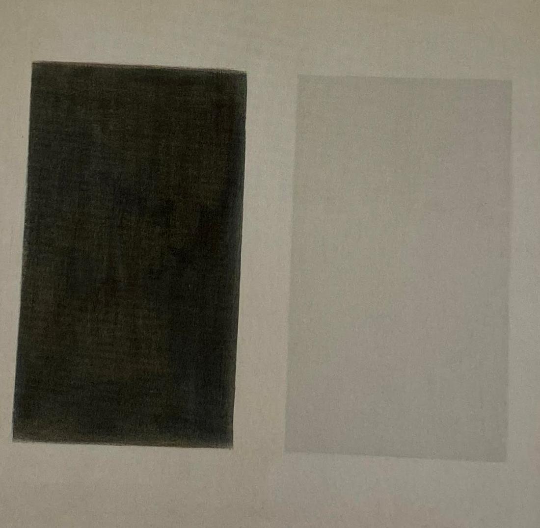 Agnes Martin - Untitled, Colored Offset-lithograph: AGNES MARTIN (B.1912-2004) Untitled Colored offset lithograph Printed circa late 20th Century 4 1/2" x 4 1/2" (Image Size)