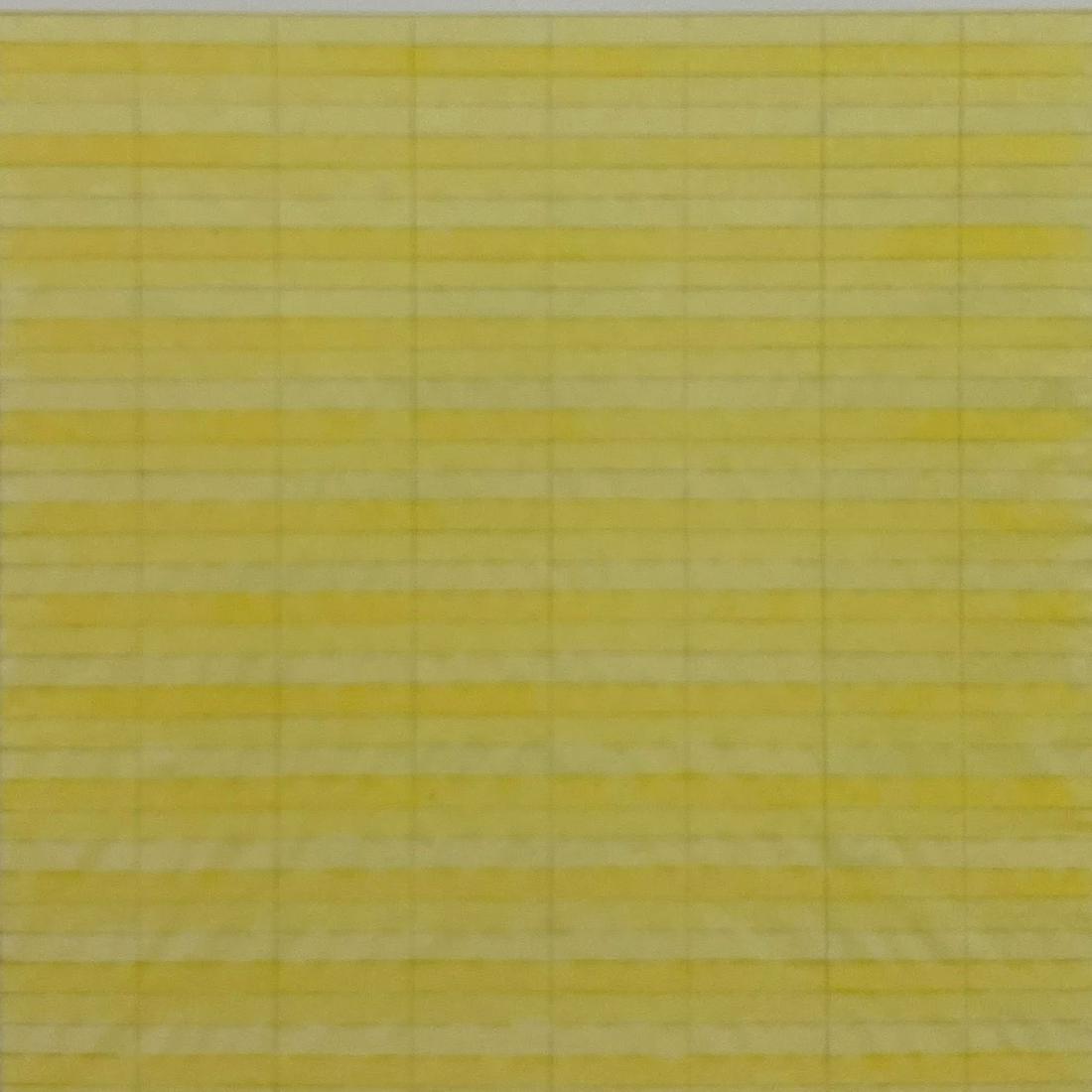 Agnes Martin - Untitled, Colored Offset-lithograph: AGNES MARTIN (B.1912-2004) Untitled Colored offset lithograph Printed circa late 20th Century 3 5/8" x 3 5/8" (Image Size)