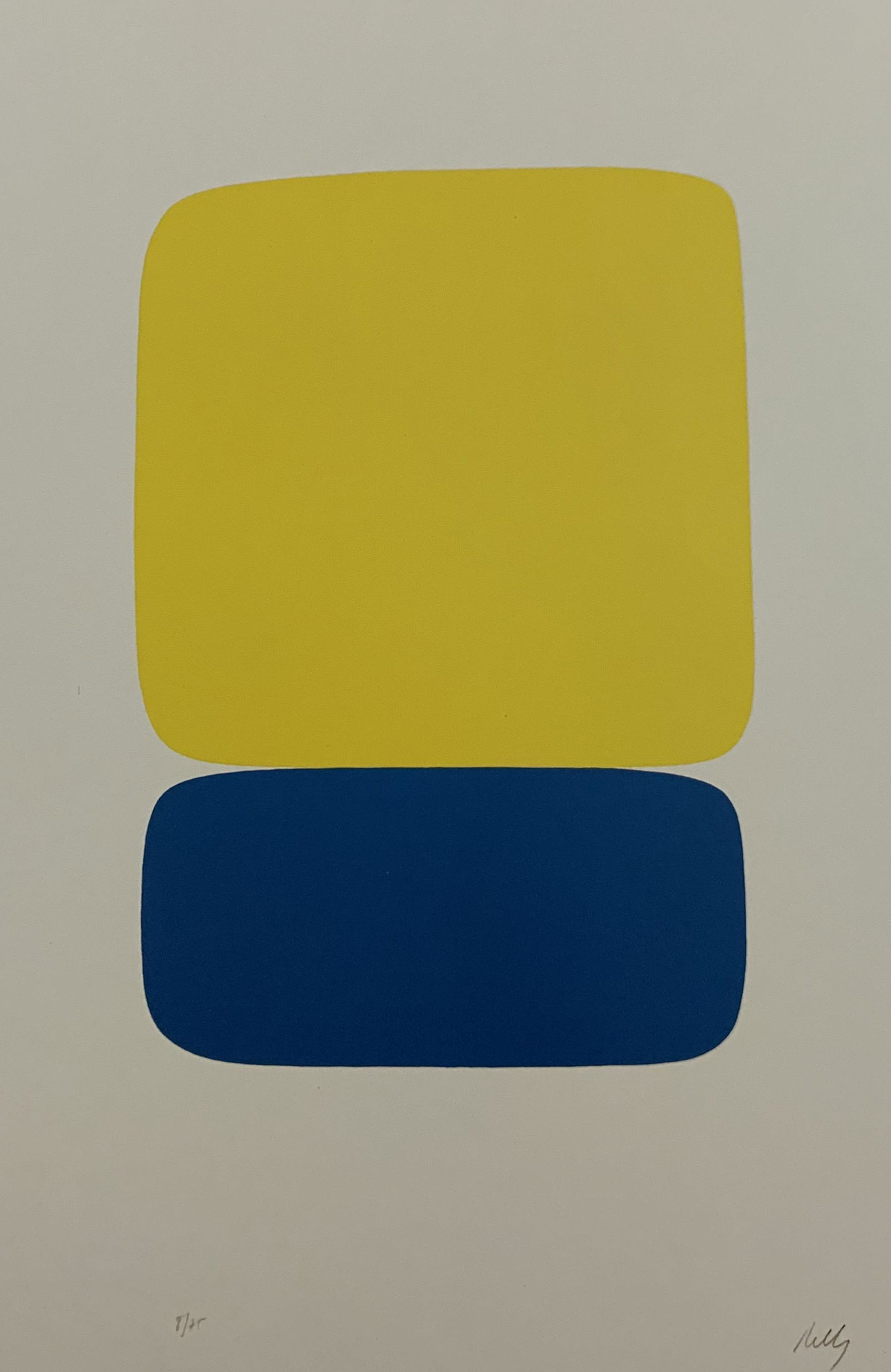 E. Kelly-Yellow over Dark Blue, Colored Offsetlitho (1 of 1)