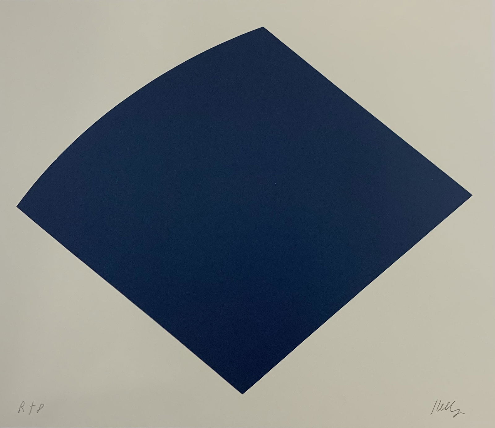 Ellsworth Kelly-Dark Blue Curve, Colored Offset-litho (1 of 1)