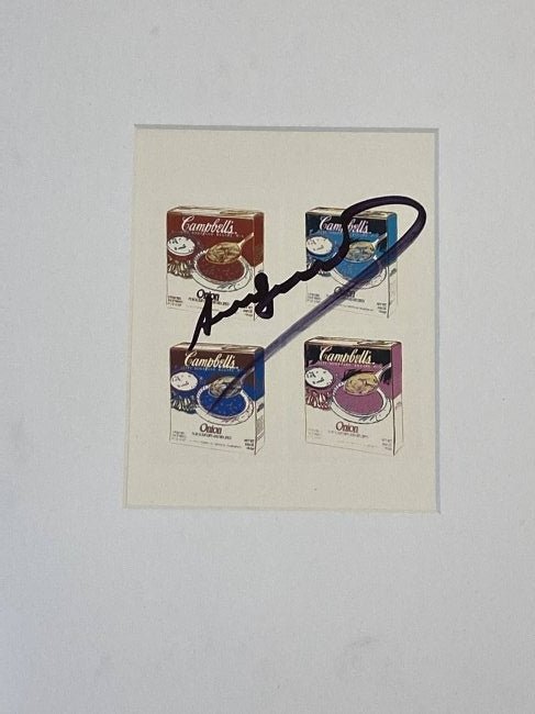 Andy Warhol Campbells Soup Ad Hand Signed: ANDY WARHOL (1928-1987) Campbell's Soup Advertisement 13 x 10" Signed in black ink