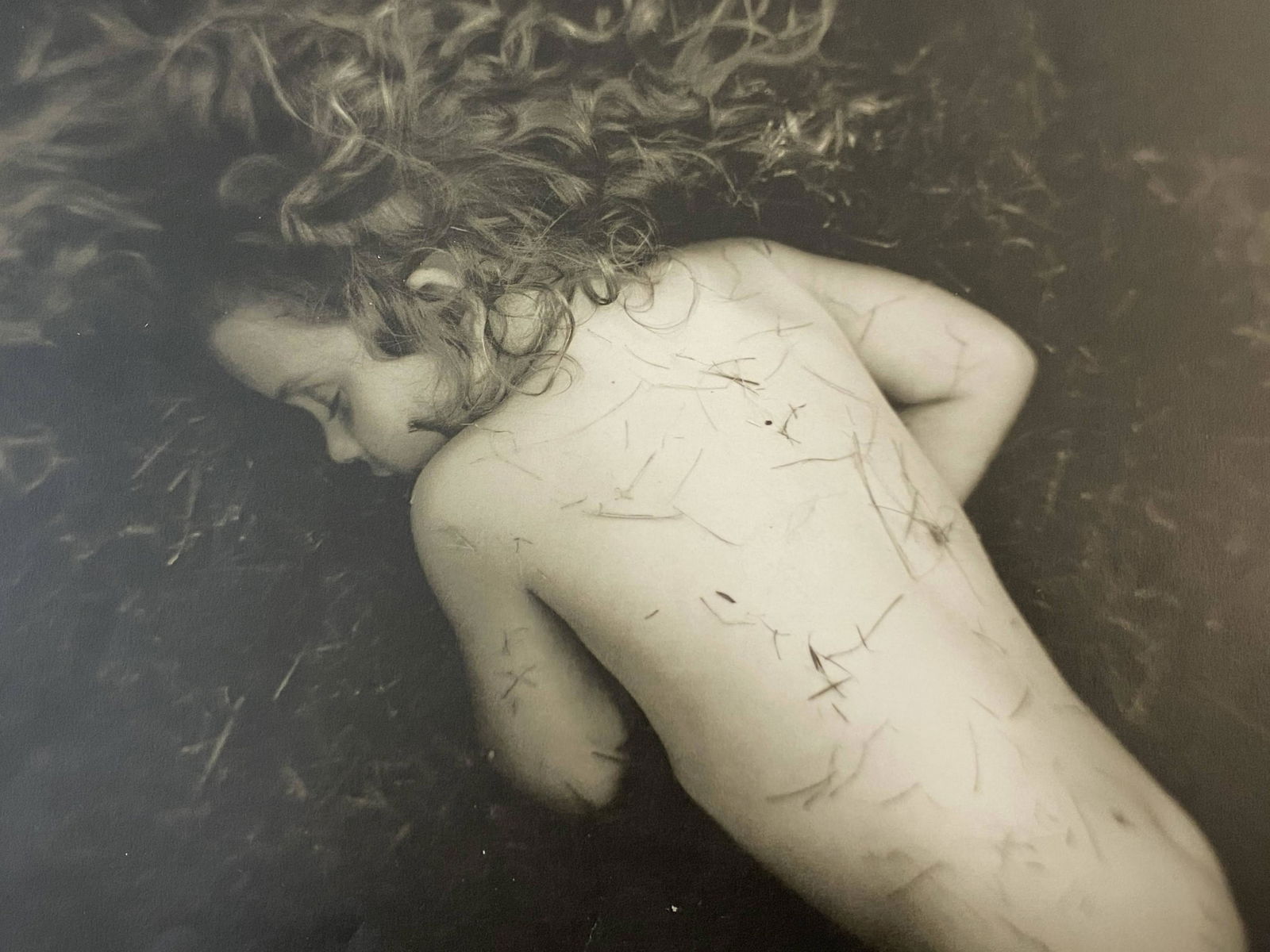 Sally Mann Fallen Child Photo Litho: SALLY MANN (B.1951) Fallen Child Photo-litho Printed circa fourth quarter 20th c. 8" x 10"