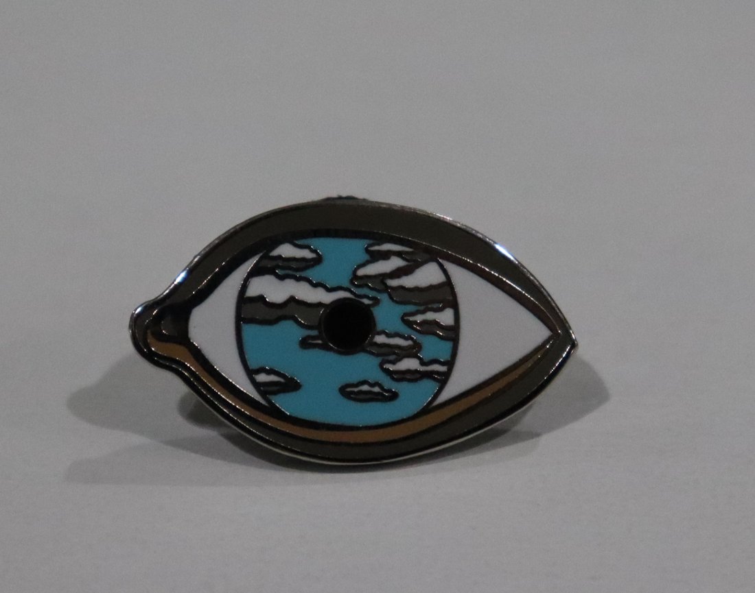 Rene Magritte False Mirror Enamel Art Pin: RENE MAGRITTE False Mirror Enamel art pin 1/4" x 1" x 1/2"