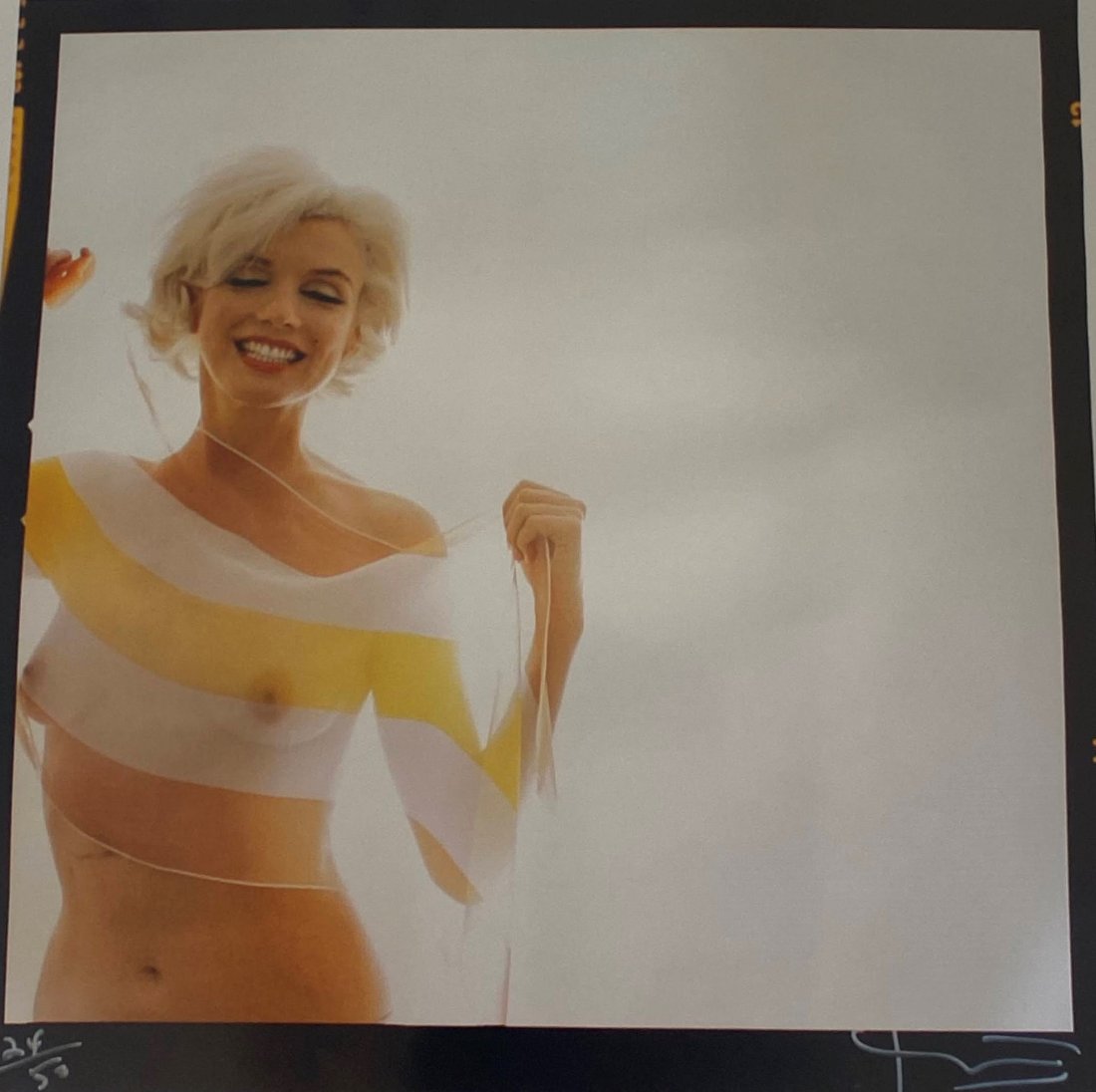 Bert Stern Marilyn Monroe Photograph: BERT STERN (1929-2013) Marilyn Monroe Photograph in colors, printed later 20 3/4" x 20 3/4"
