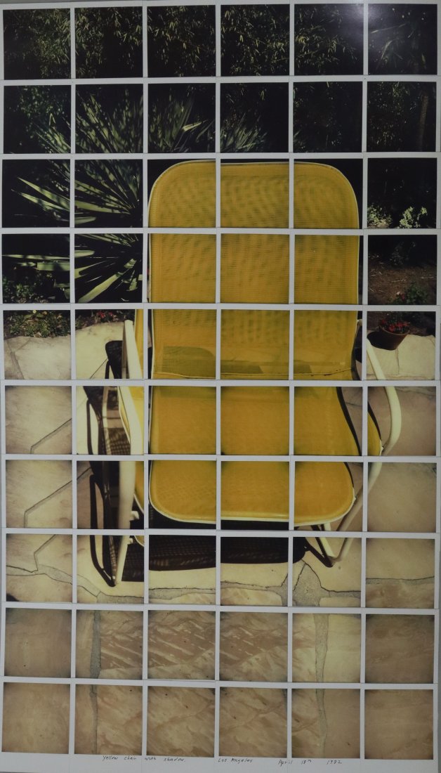David Hockney Yellow Chair Photo-Litho: DAVID HOCKNEY (B. 1937) Yellow Chair with Shadow Photo litho in colors 31" x 18" Printed circa fourth quarter 20th c.