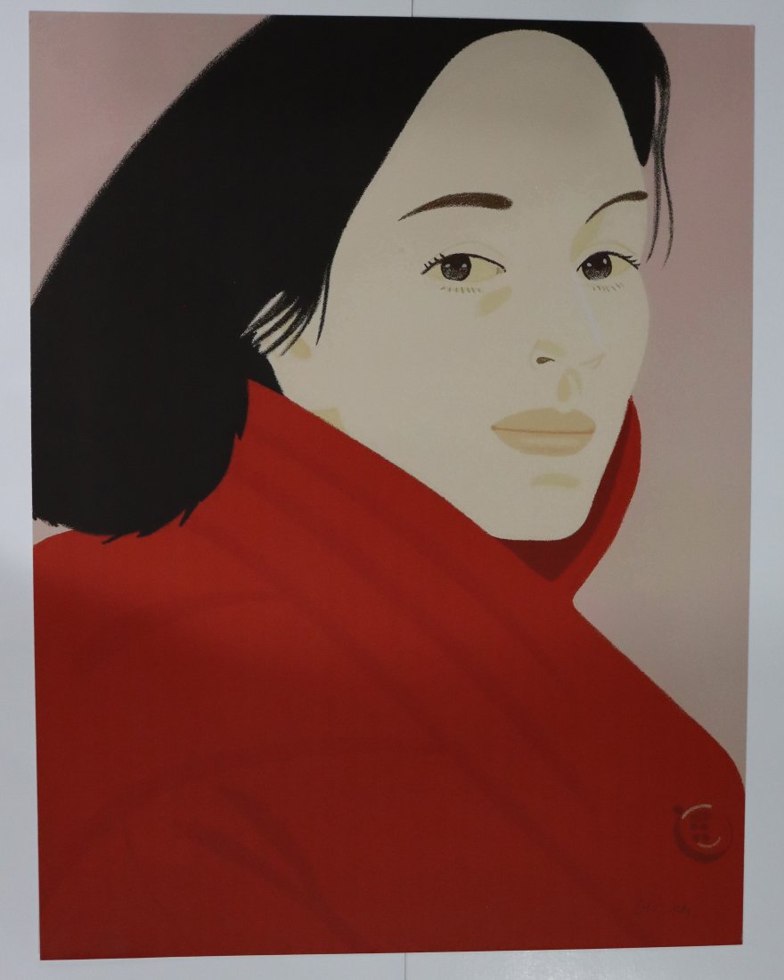 Alex Katz Brisk Day Hand Signed Colored Print: ALEX KATZ (B. 1937) Brisk Day colored print in colors on heavy paper 36" x 28" (approximate size) Hand signed lower right side