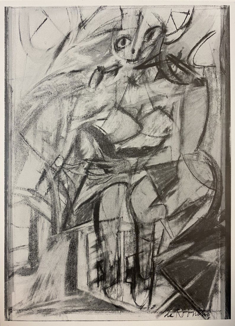 Willem de Kooning (Untitled) 1960s Lithograph: WILLEM DE KOONING (1904-1997) Untitled 1960's Offset Lithograph From a limited edition of 100 10" x 7"
