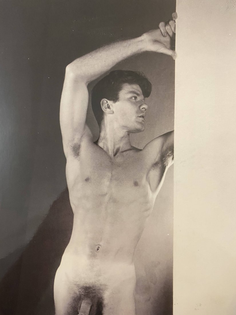 George Platt Lynes (Male Nude) Photograph: GEORGE PLATT LYNES (1907-1955) Male Nude Glossy Photo-Litho Printed circa later 20th c. 9 3/4 x 8"