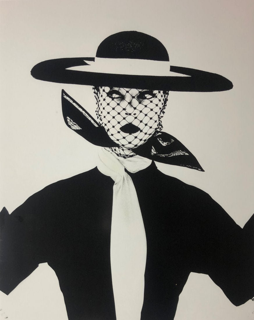 Irving Penn (Vogue Cover) Photograph: IRVING PENN (1917-2009) Vogue Cover Photograph in black and white, printed later 17" x 14" approximately
