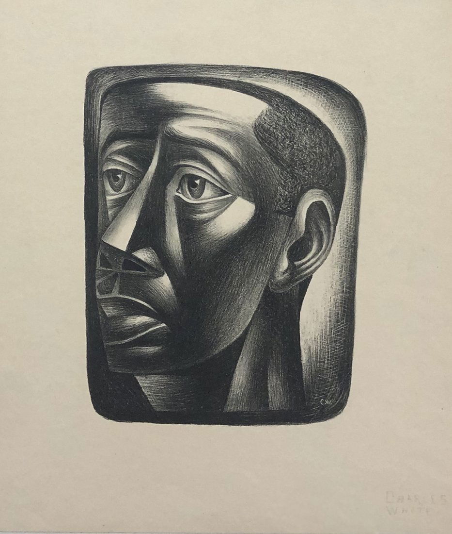 Charles White (Joven) Pencil Signed Lithograph: CHARLES WHITE (1918-1979) Joven Lithograph on cream wove paper Signed right side in pencil