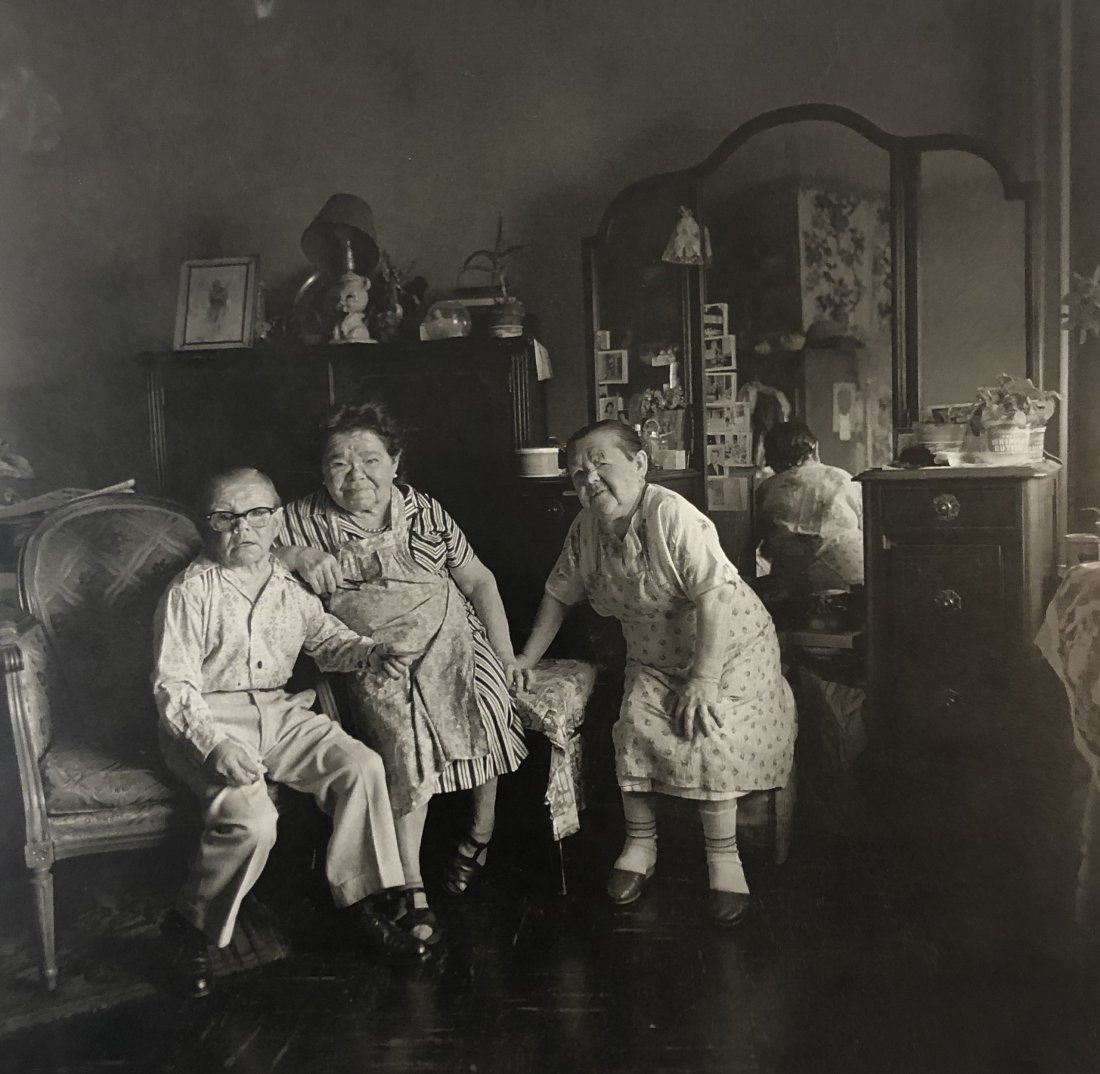 Diane Arbus (Midget Friends) Photo-Litho: DIANE ARBUS (1923-1971) Midget Friends Photo-litho Printed circa third quarter 20th c. 8 1/4" x 8 1/4"