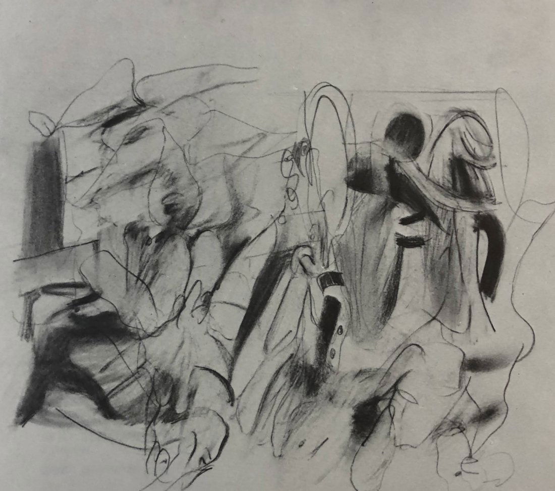 Willem de Kooning - Untitled, Lithograph: WILLEM DE KOONING (1904-1997) Untitled, 1960's Lithograph on Arches paper From a limited edition of 100 7 3/4" x 8 3/4"