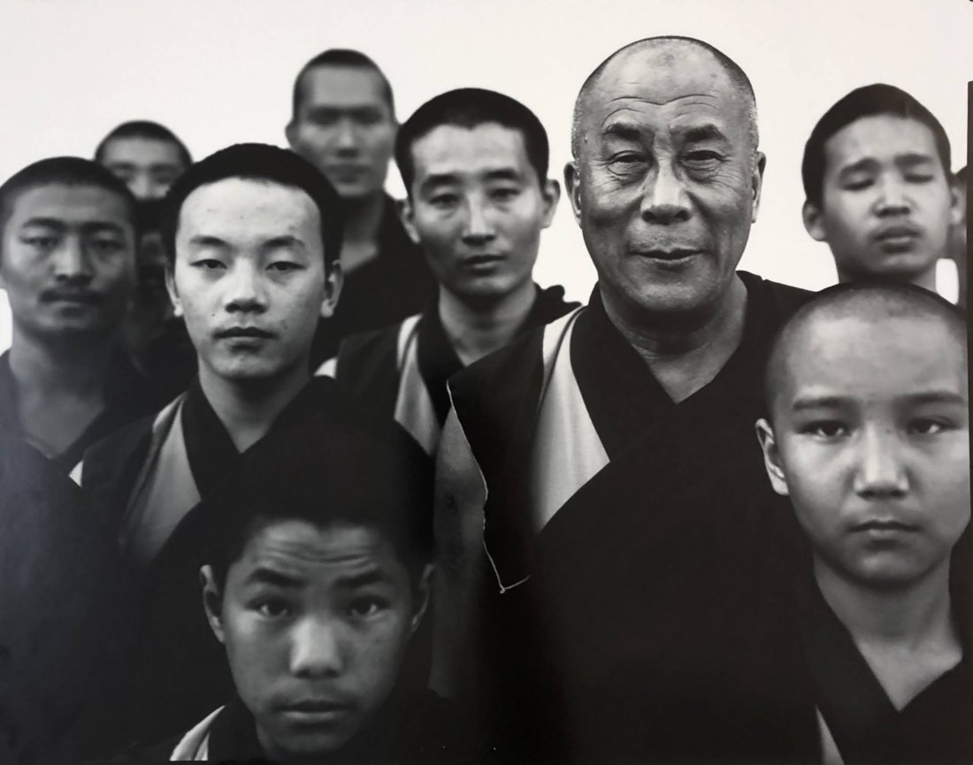 Richard Avedon (Dalai Lama) Photograph: RICHARD AVEDON (1923-2004) Dalai Lama Photograph, printed later 13 3/4"X 19 1/2"