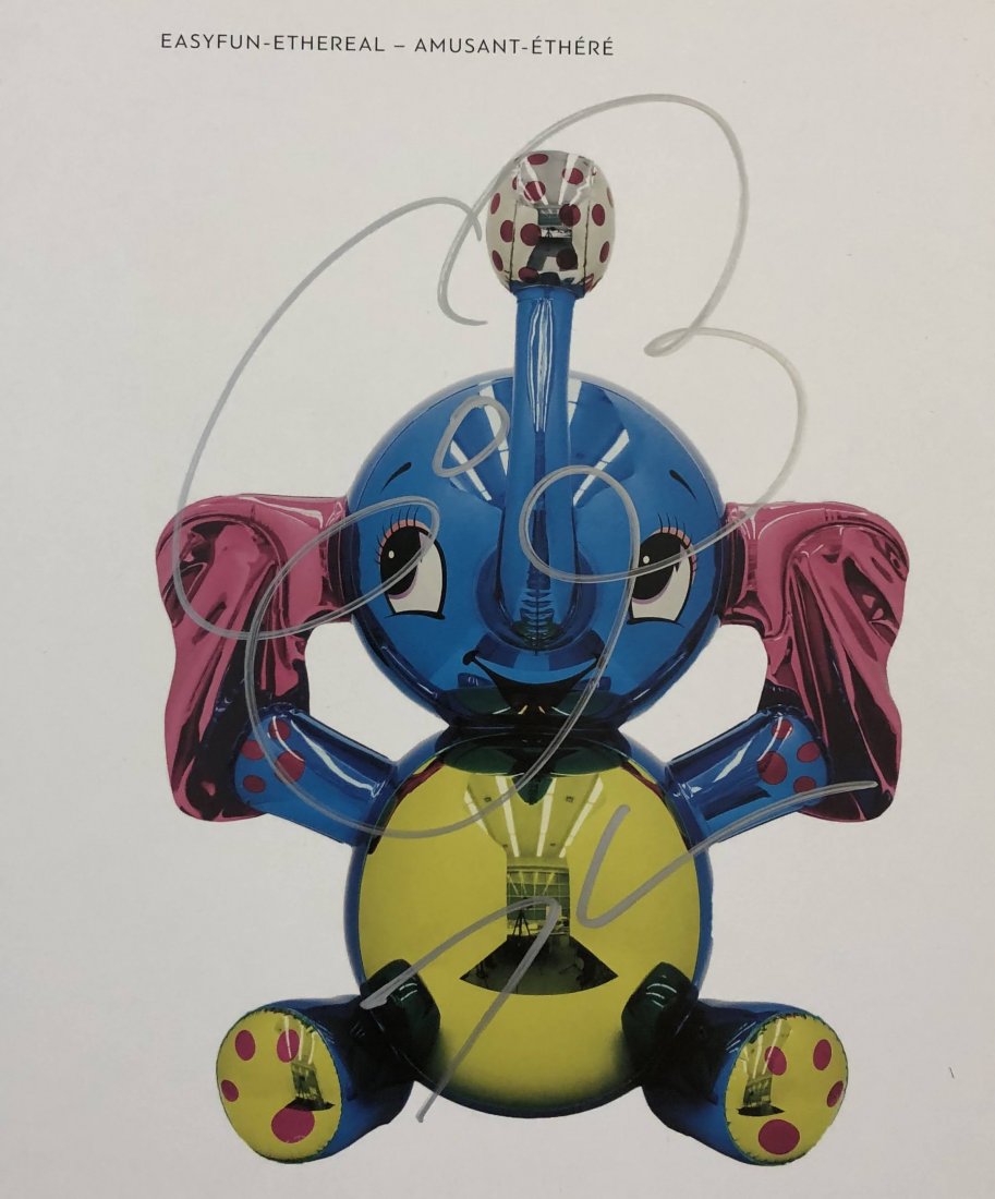 Jeff Koons (Untitled, Flower) Signed Drawing: JEFF KOONS (B. 1955) Untitled, Flower Marker pen on paper 10" x 8 1/4" Signed lower side