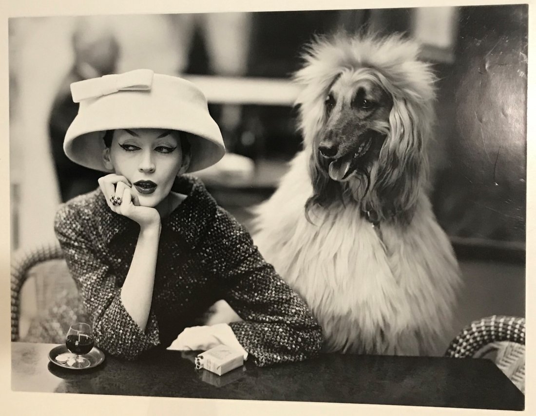 Richard Avedon - Dovima with Sacha, Paris, Photograph: RICHARD AVEDON (1923-2004) Dovima with Sacha, Paris Black and white photograph, printed later 17 3/4" x 23 3/4"