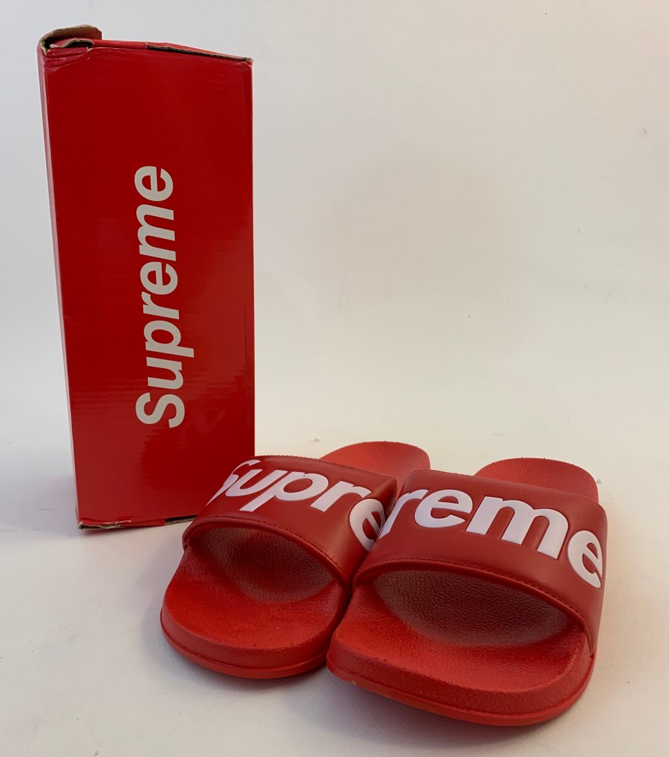 Supreme Red Sandals (Size 10): Red sandals (size 10) issued by Supreme (brand new)