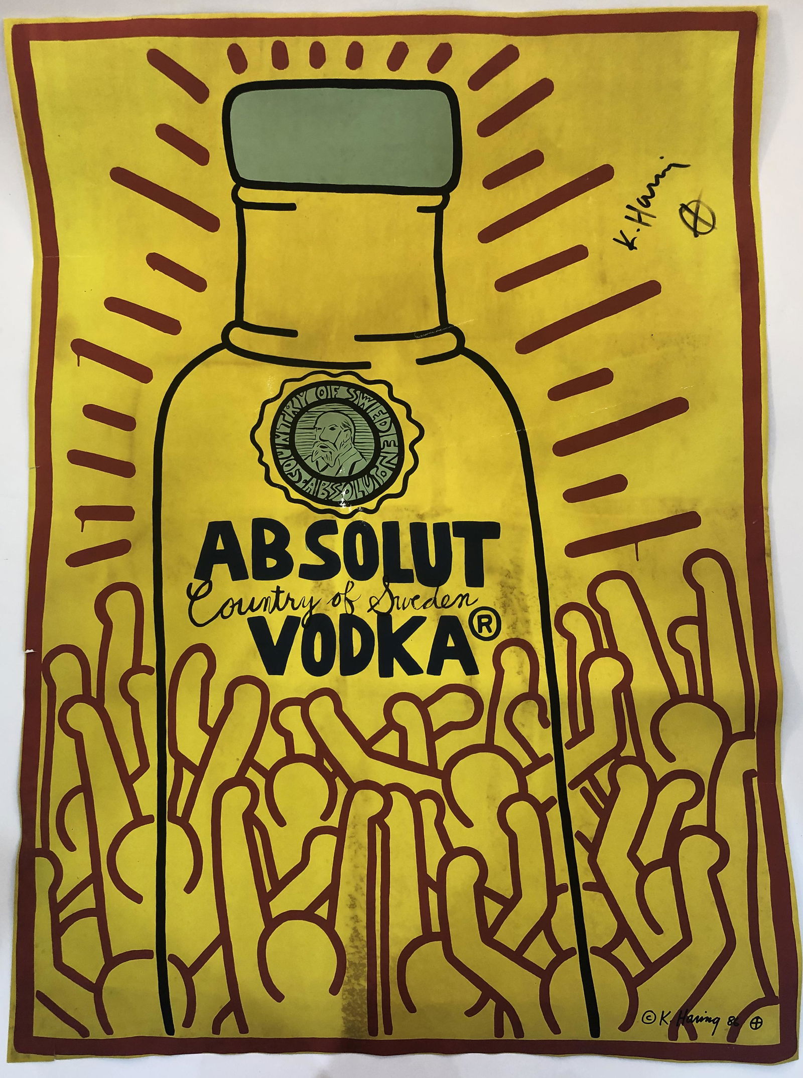 Keith Haring (Absolut Vodka) Hand Signed Large Print (1 of 1)