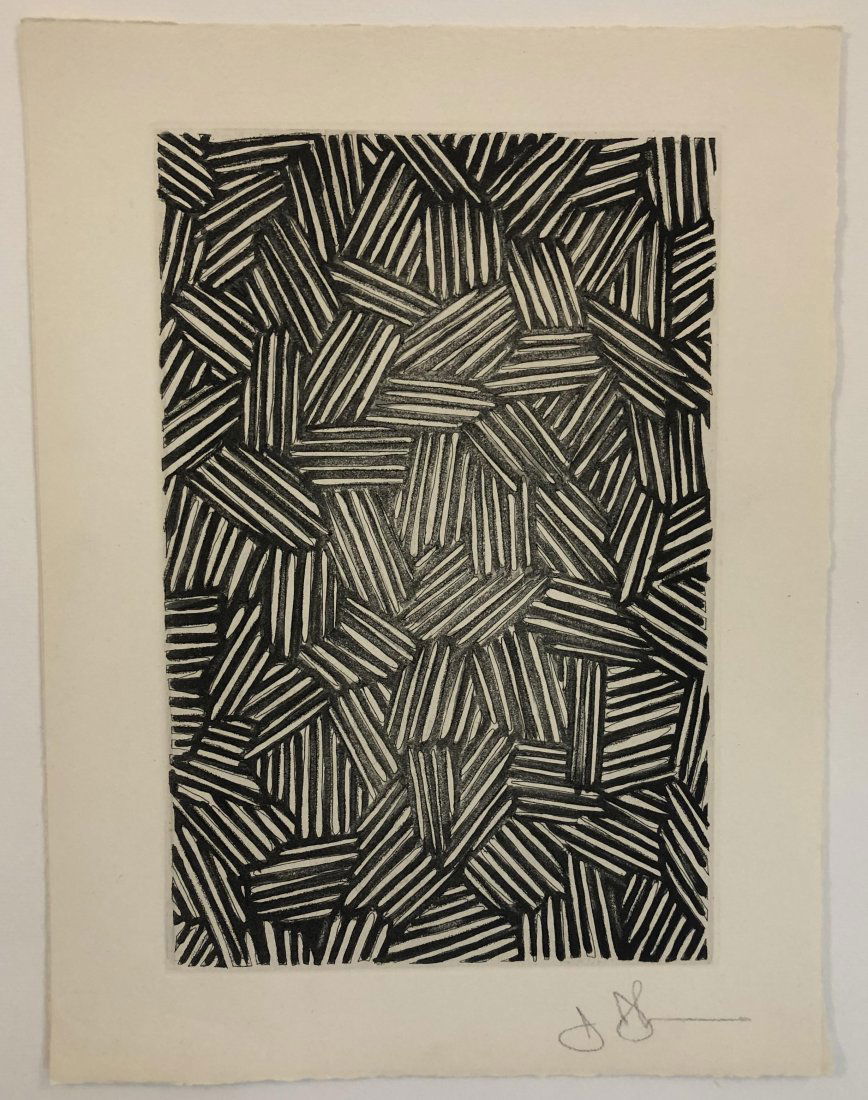 Jasper Johns (Untitled) 1976 Etching Pencil Signed (1 of 1)