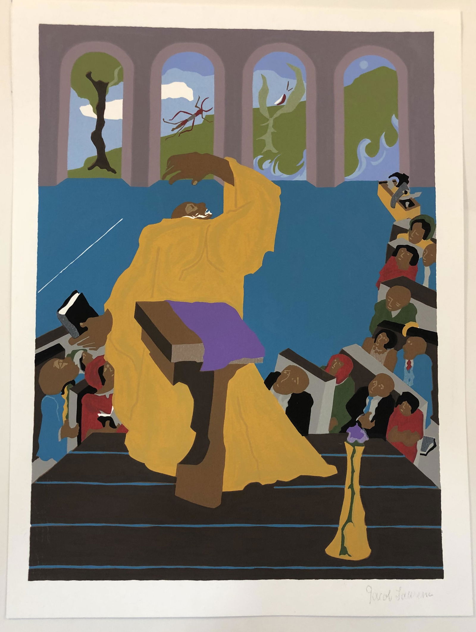 Jacob Lawrence (Moses) Screenprint Pencil Signed (1 of 1)
