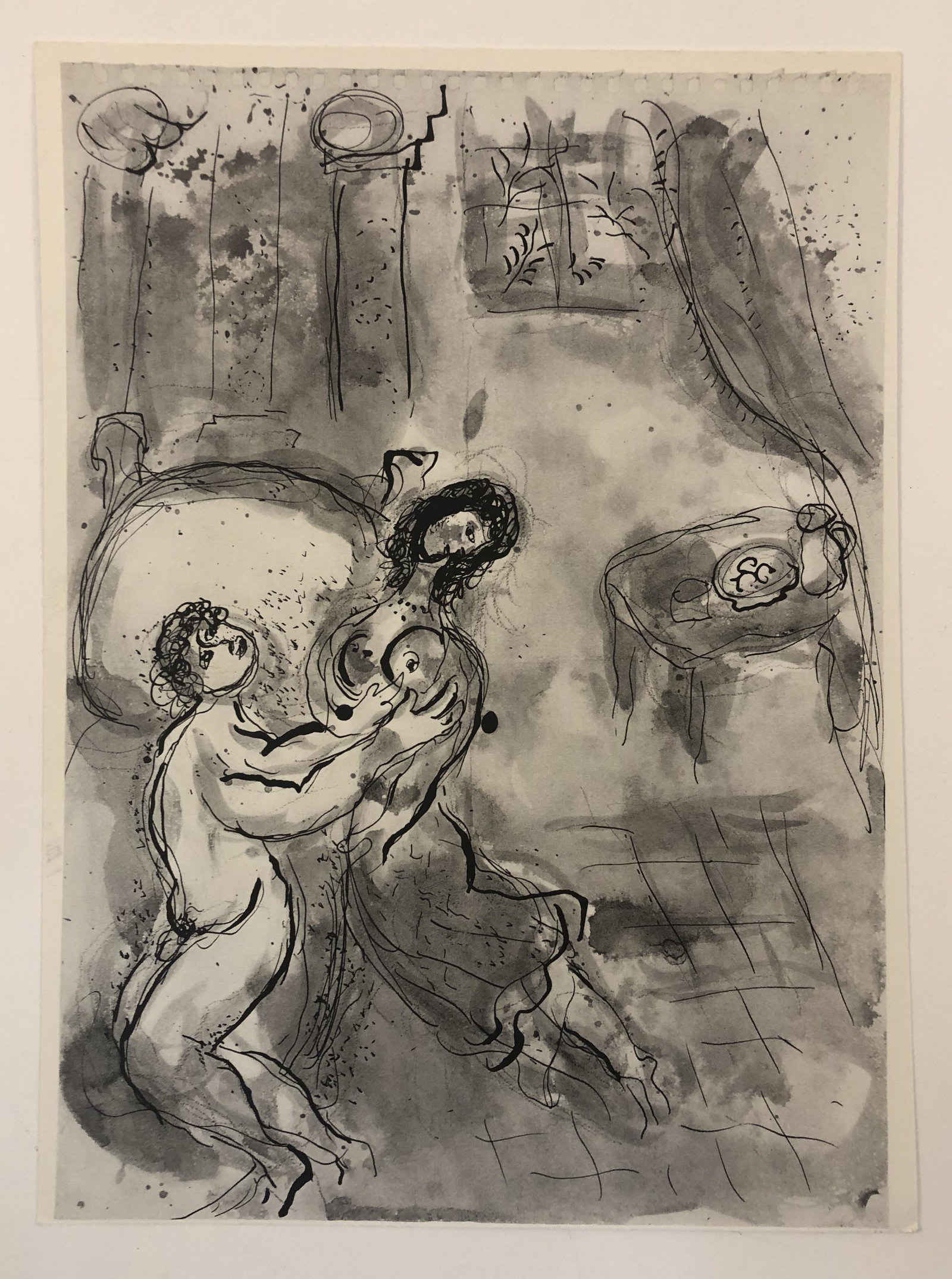 Marc Chagall Offset Lithograph Black/White (1 of 1)
