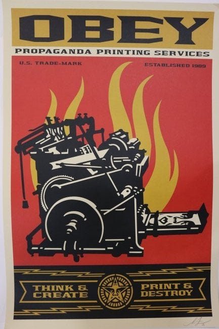 Shepard Fairey Obey Think & Create (Hand Signed) (1 of 1)