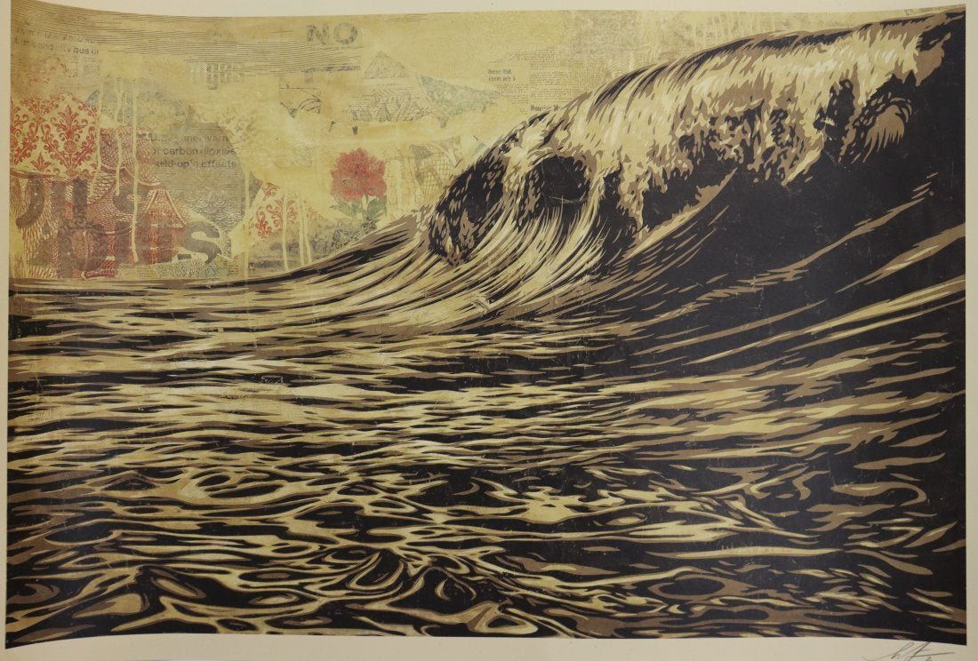 Shepard Fairey Wave (Hand Signed) Lithograph (1 of 1)