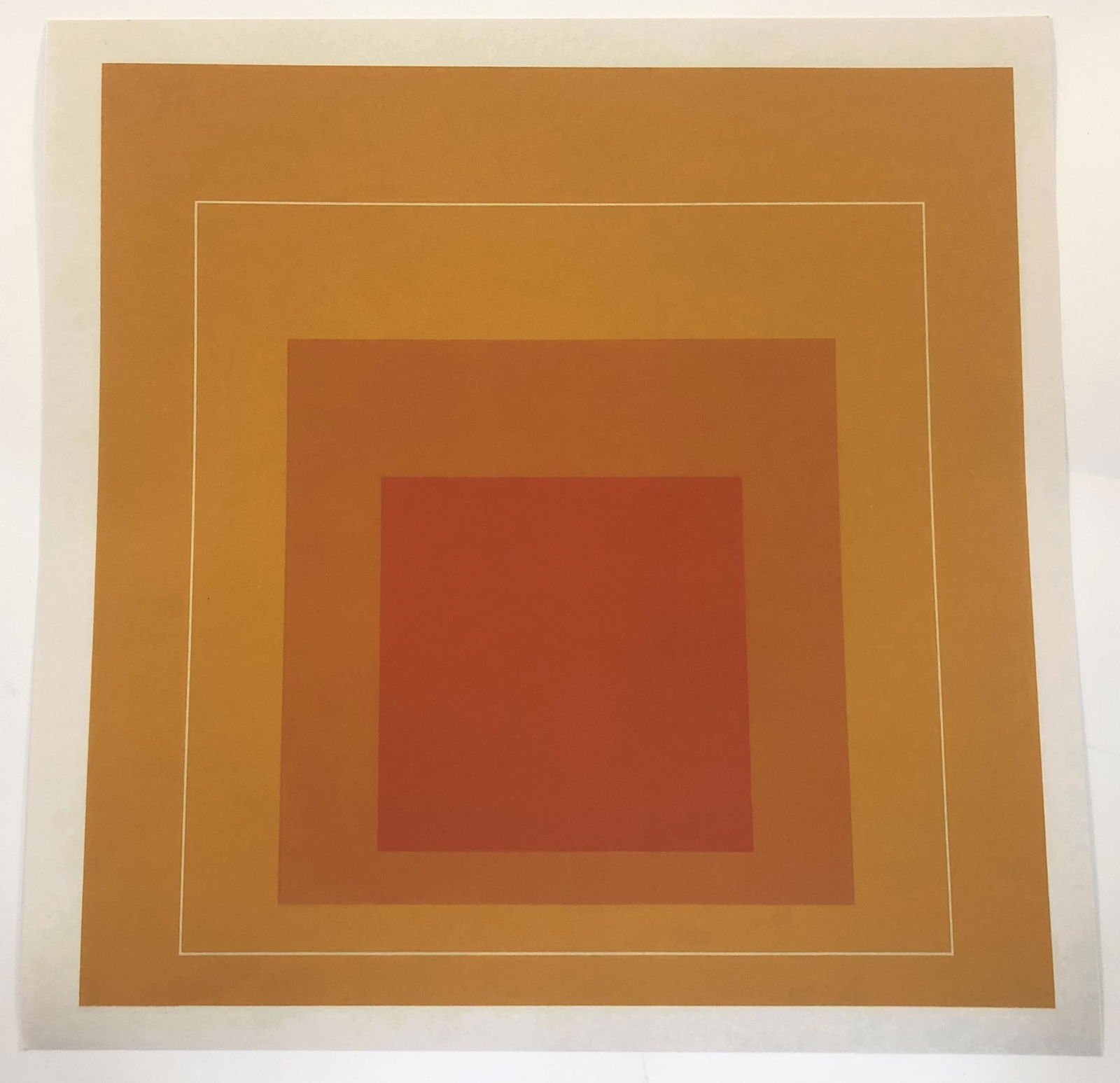 Josef Albers (White Lines Square) Large Colored Print (1 of 1)