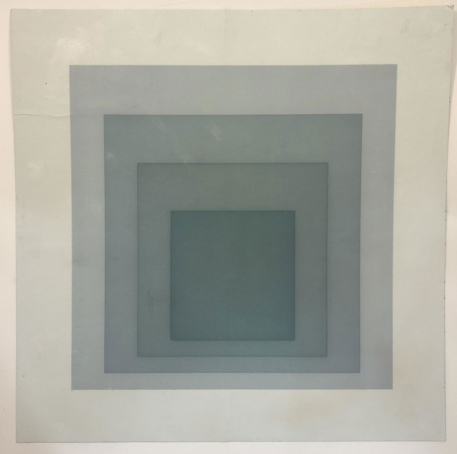Josef Albers (Light Blue Square) Large Colored Print (1 of 1)