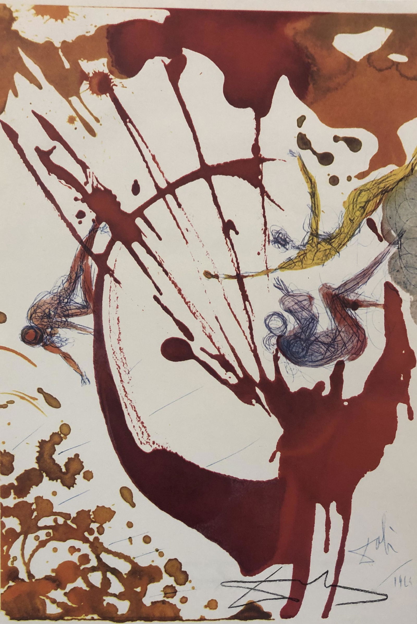 Salvador Dali (Colored Print) Pencil Signed (1 of 1)