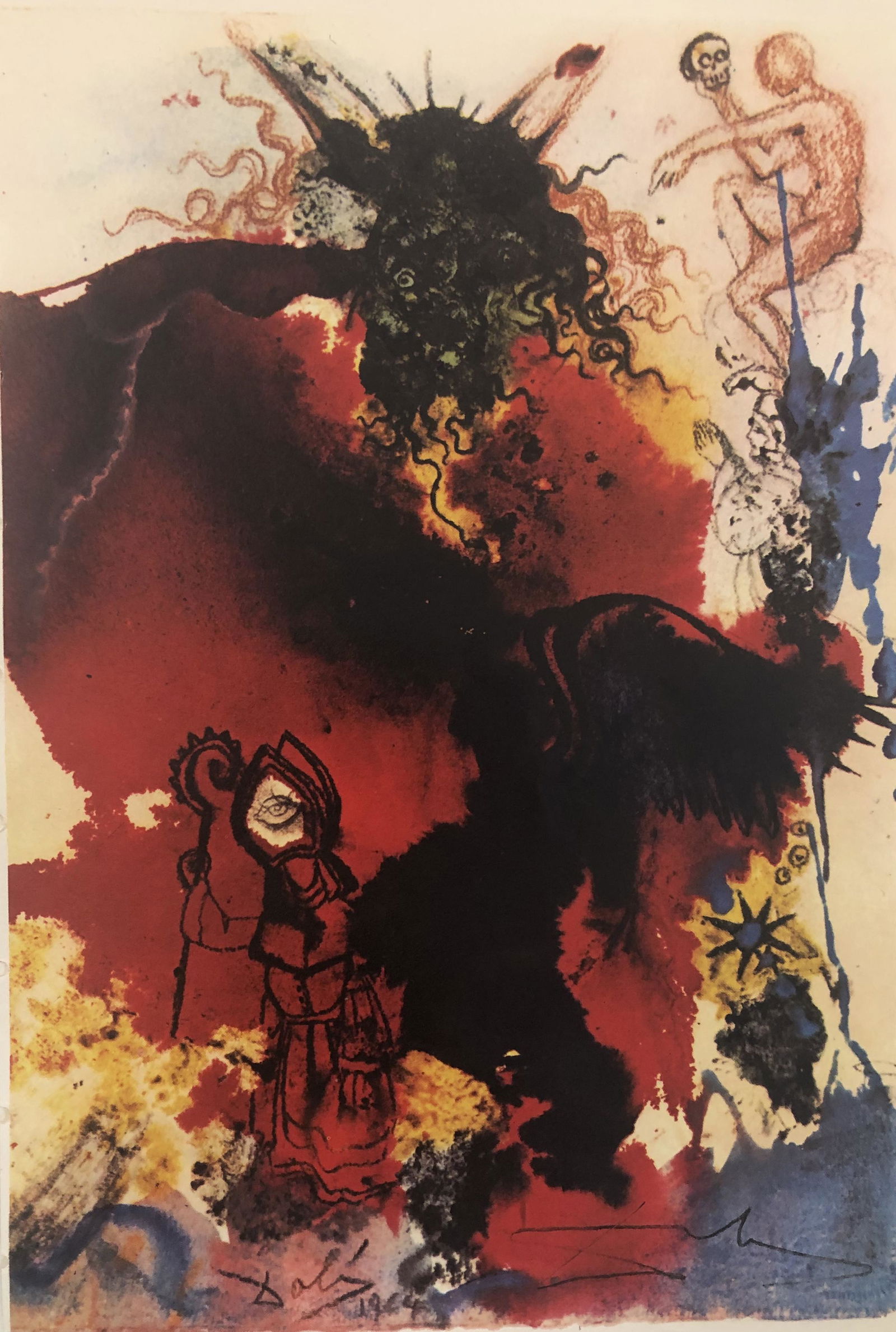 Salvador Dali (Colored Print) Pencil Signed (1 of 1)