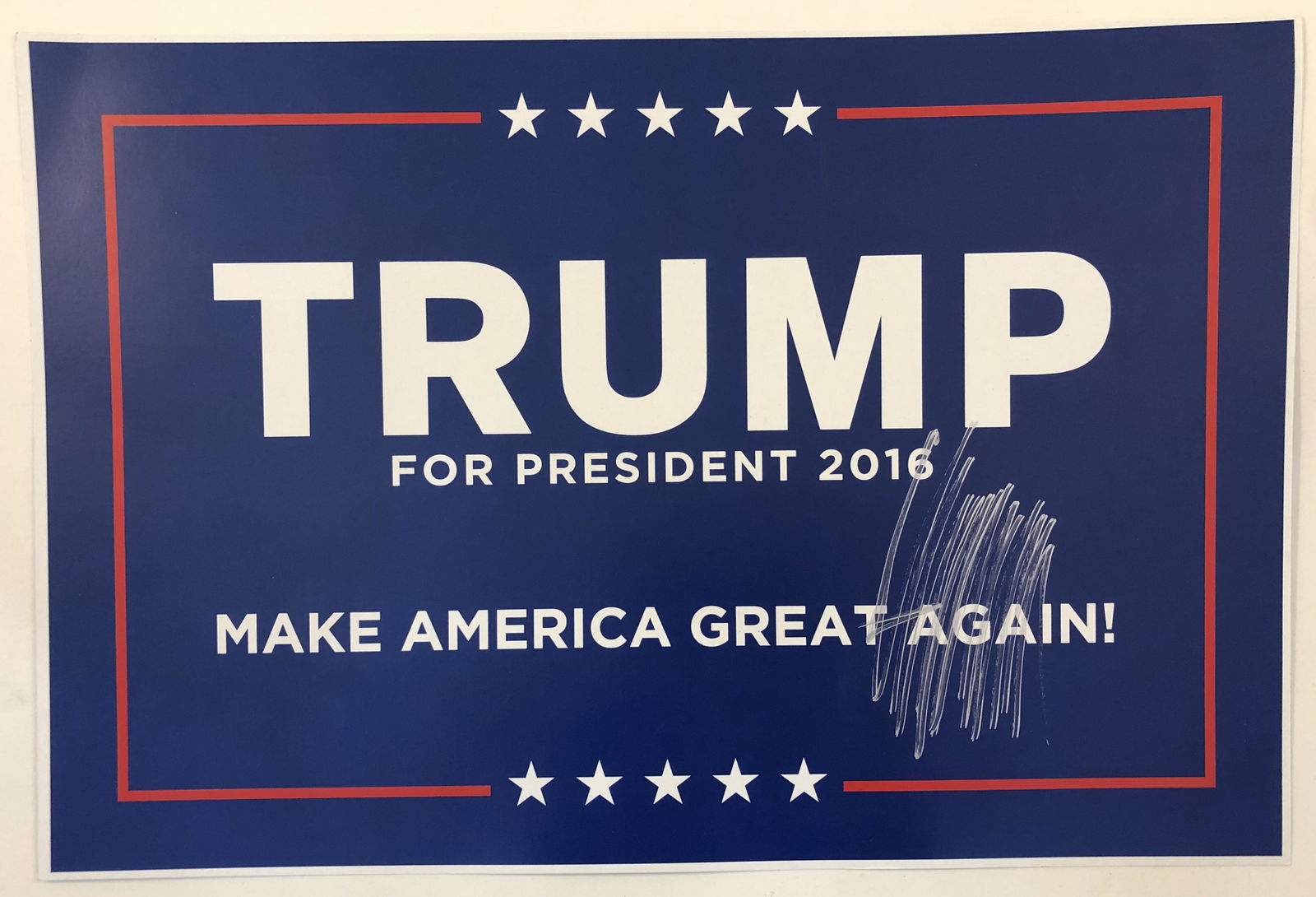 Donald Trump Make America Great Campaign Poster Signed (1 of 1)