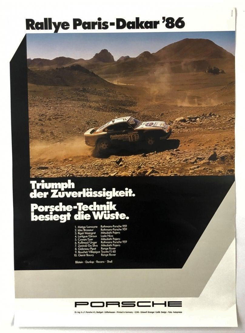 Porsche Rallye Paris Racing Poster 1986 (1 of 1)