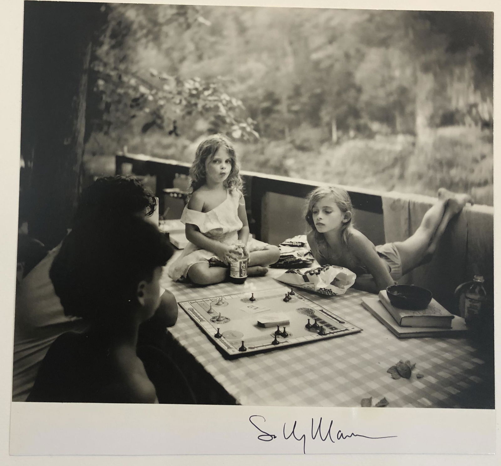 Sally Mann (Sorry Game, 1989) Hand Signed Photo-Litho: SALLY MANN (B. 1951) Sorry Game, 1989 Photo-litho Printed circa late 20th c. 8" x 9 7/8" Signed in pen lower right side