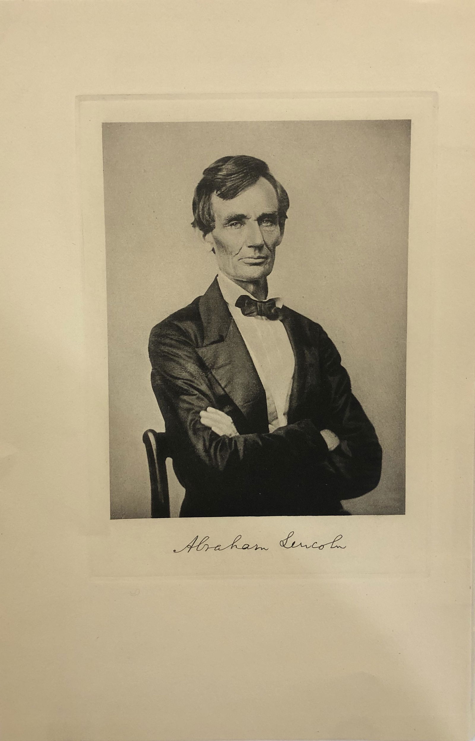 Abraham Lincoln Portrait 19th c. Etching (1 of 1)