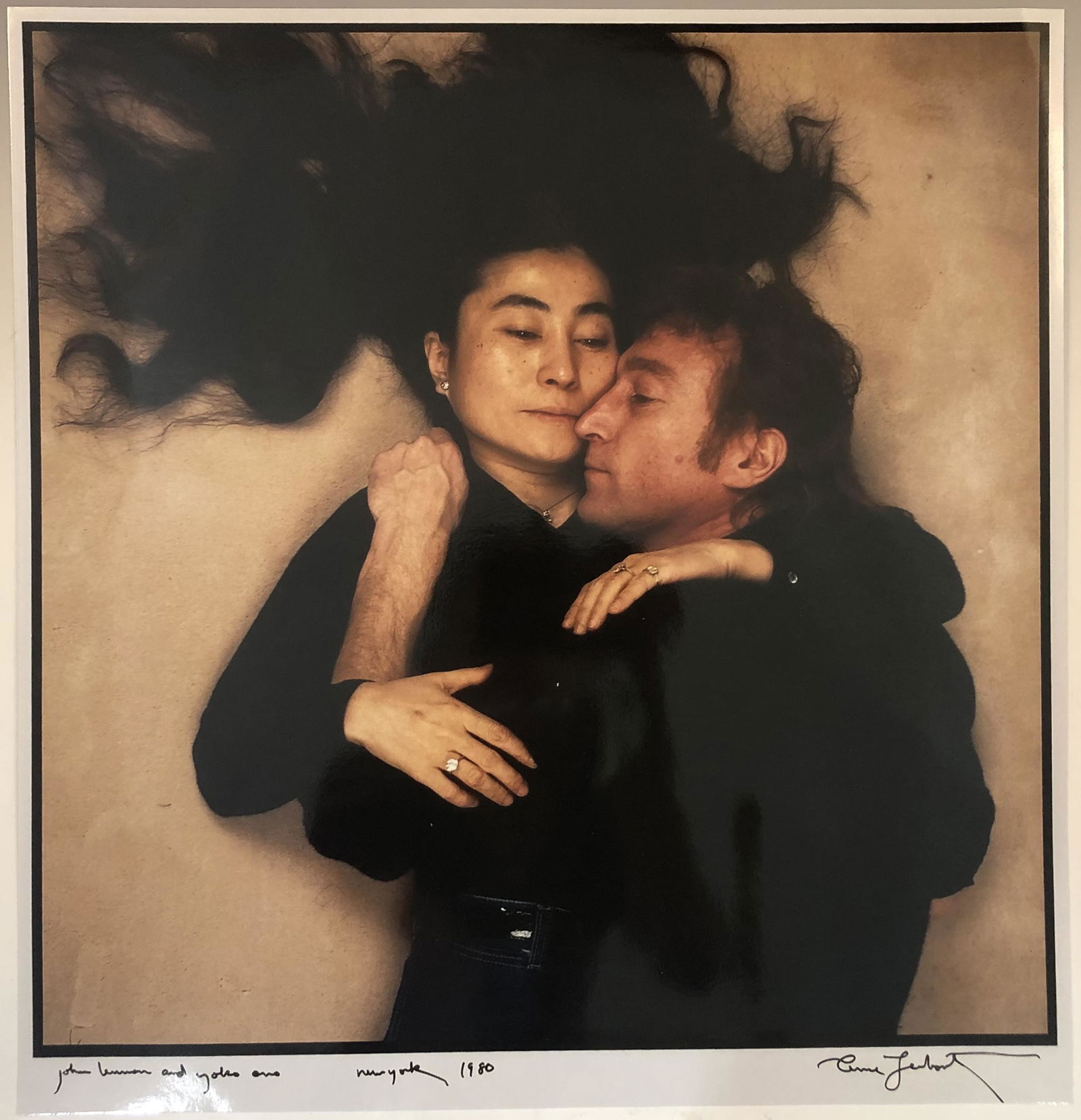 Annie Leibovitz John Lennon, Yoko Ono) Photograph: ANNIE LEIBOVITZ (B. 1949) John Lennon, Yoko Ono Photograph, printed later 19 3/4" x 19 3/4"